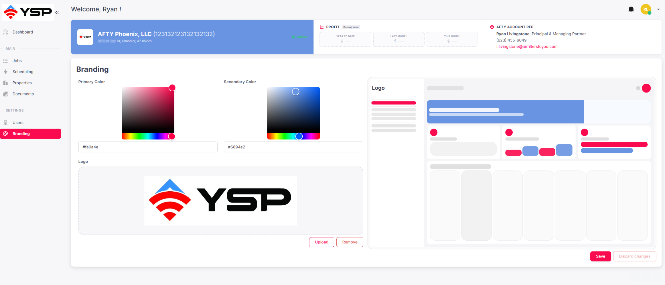 Your company branding